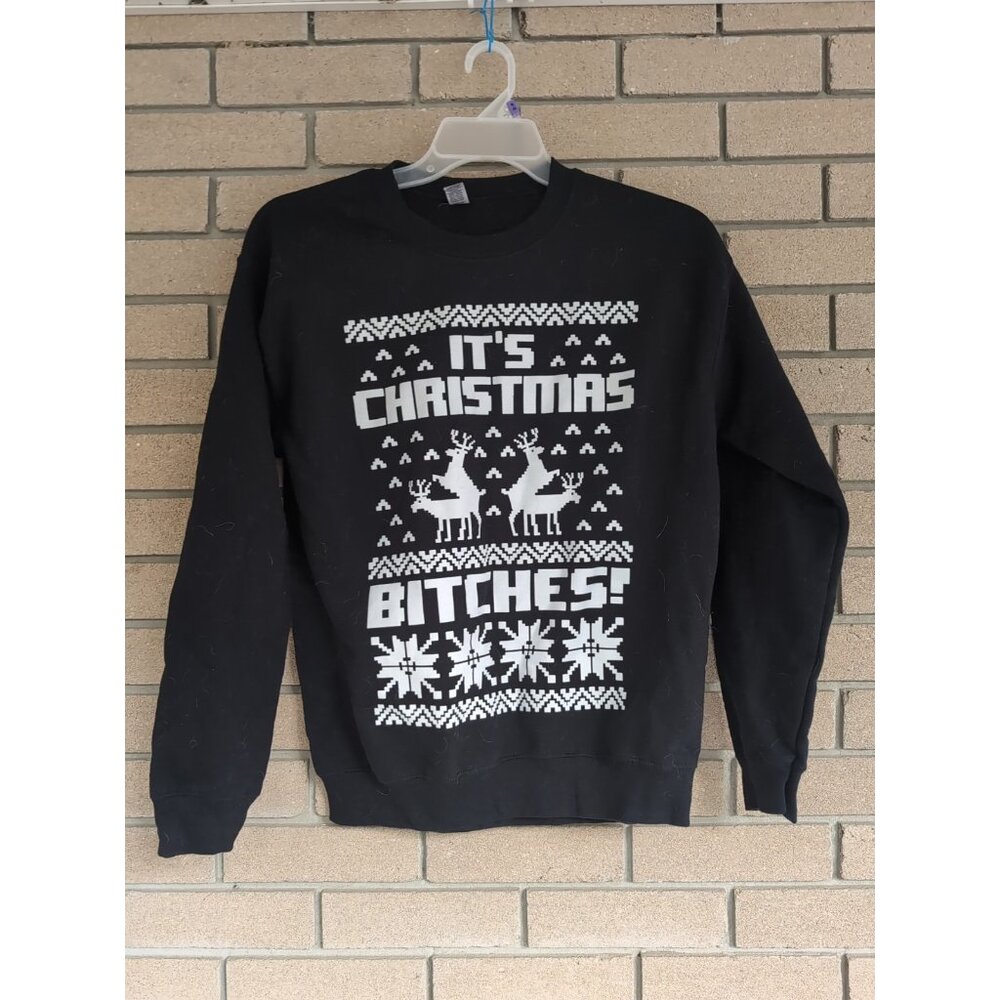 Black It's Christmas B**s Sweater -Size Medium